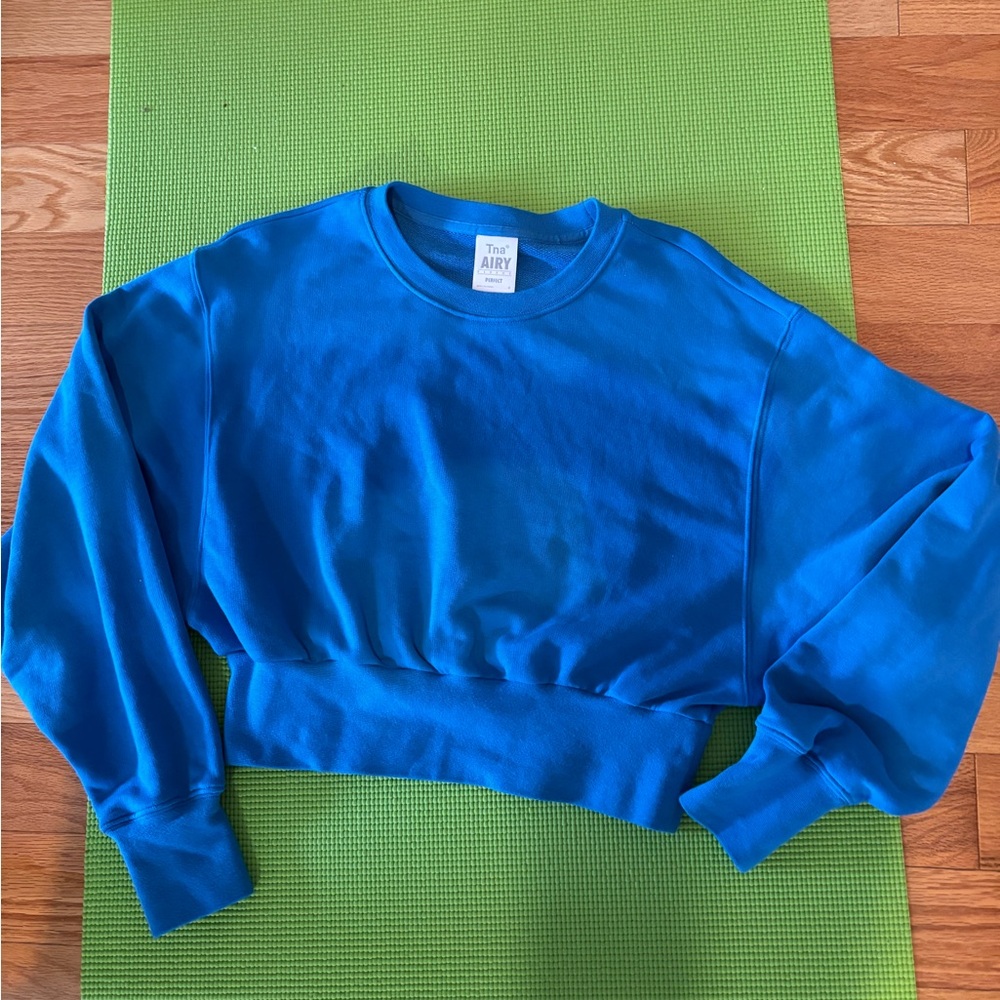 Aritzia TNA Vibrant Blue Crew Neck Sweater